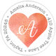 Watercolor Heart Round Address Labels in a Jar Image 2 of 7